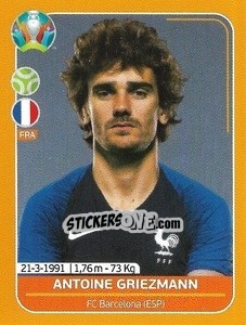 Sticker Antoine Griezmann - UEFA Euro 2020 Preview. 528 stickers version n. FRA21 - Panini