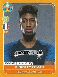 Sticker Kingsley Coman - UEFA Euro 2020 Preview. 528 stickers version - Panini