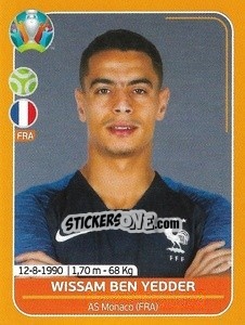 Sticker Wissam Ben Yedder - UEFA Euro 2020 Preview. 528 stickers version n. FRA25 - Panini