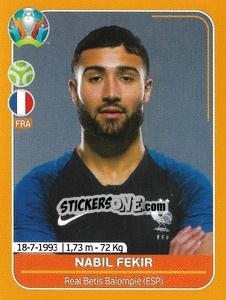 Sticker Nabil Fekir - UEFA Euro 2020 Preview. 528 stickers version - Panini