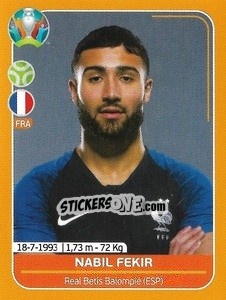 Sticker Nabil Fekir - UEFA Euro 2020 Preview. 528 stickers version n. FRA26 - Panini