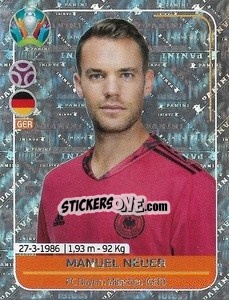 Sticker Manuel Neuer - UEFA Euro 2020 Preview. 528 stickers version n. GER4 - Panini