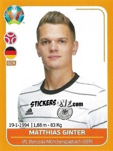 Cromo Matthias Ginter - UEFA Euro 2020 Preview. 528 stickers version - Panini