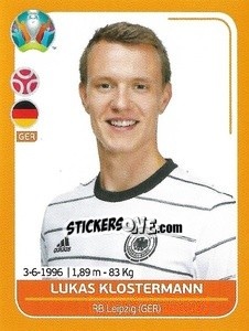 Sticker Lukas Klostermann - UEFA Euro 2020 Preview. 528 stickers version n. GER11 - Panini