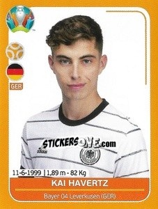 Sticker Kai Havertz - UEFA Euro 2020 Preview. 528 stickers version - Panini