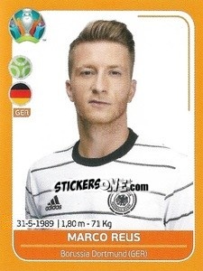 Sticker Marco Reus - UEFA Euro 2020 Preview. 528 stickers version n. GER24 - Panini