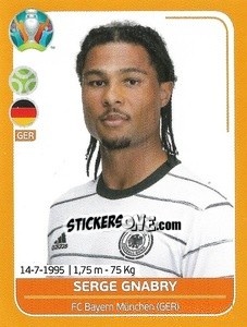 Sticker Serge Gnabry - UEFA Euro 2020 Preview. 528 stickers version n. GER25 - Panini