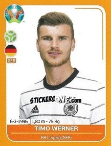 Sticker Timo Werner - UEFA Euro 2020 Preview. 528 stickers version n. GER26 - Panini