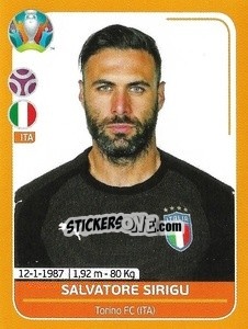 Sticker Salvatore Sirigu - UEFA Euro 2020 Preview. 528 stickers version - Panini