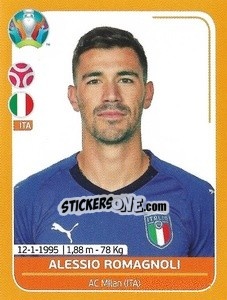Sticker Alessio Romagnoli - UEFA Euro 2020 Preview. 528 stickers version - Panini