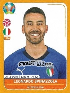 Sticker Leonardo Spinazzola - UEFA Euro 2020 Preview. 528 stickers version n. ITA10 - Panini