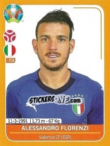 Sticker Alessandro Florenzi - UEFA Euro 2020 Preview. 528 stickers version - Panini