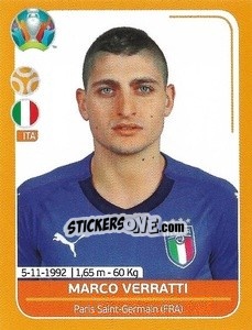 Sticker Marco Verratti - UEFA Euro 2020 Preview. 528 stickers version - Panini