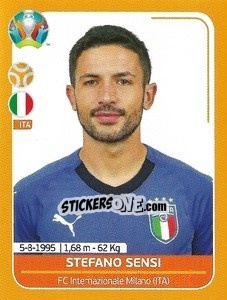 Sticker Stefano Sensi - UEFA Euro 2020 Preview. 528 stickers version n. ITA20 - Panini