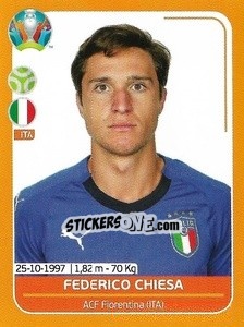 Sticker Federico Chiesa - UEFA Euro 2020 Preview. 528 stickers version - Panini