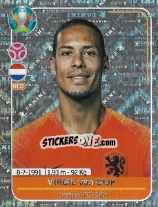 Sticker Virgil van Dijk - UEFA Euro 2020 Preview. 528 stickers version - Panini