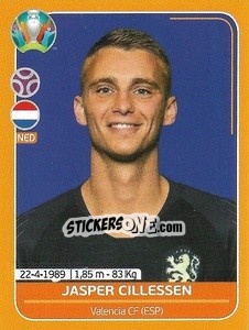 Sticker Jasper Cillessen - UEFA Euro 2020 Preview. 528 stickers version - Panini