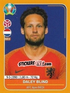 Sticker Daley Blind - UEFA Euro 2020 Preview. 528 stickers version n. NED9 - Panini