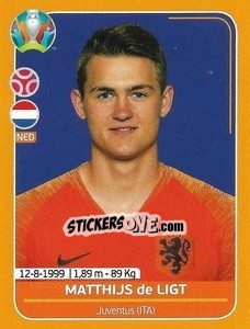 Figurina Matthijs de Ligt - UEFA Euro 2020 Preview. 528 stickers version - Panini