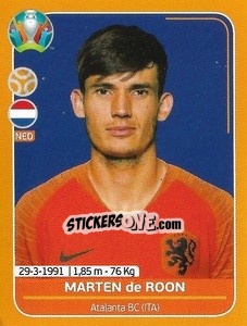 Sticker Marten de Roon - UEFA Euro 2020 Preview. 528 stickers version - Panini