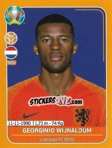 Sticker Georginio Wijnaldum - UEFA Euro 2020 Preview. 528 stickers version n. NED18 - Panini