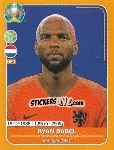 Figurina Ryan Babel - UEFA Euro 2020 Preview. 528 stickers version - Panini