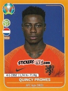 Cromo Quincy Promes - UEFA Euro 2020 Preview. 528 stickers version - Panini