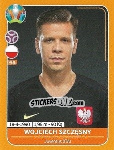Sticker Wojciech Szczęsny - UEFA Euro 2020 Preview. 528 stickers version n. POL5 - Panini