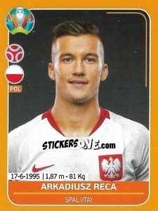 Sticker Arkadiusz Reca - UEFA Euro 2020 Preview. 528 stickers version - Panini