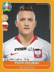Sticker Piotr Zieliński - UEFA Euro 2020 Preview. 528 stickers version - Panini