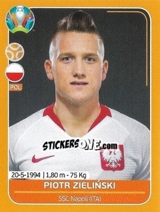 Cromo Piotr Zieliński - UEFA Euro 2020 Preview. 528 stickers version - Panini