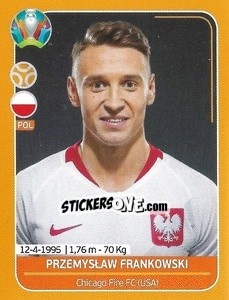 Sticker Przemysław Frankowski - UEFA Euro 2020 Preview. 528 stickers version n. POL21 - Panini