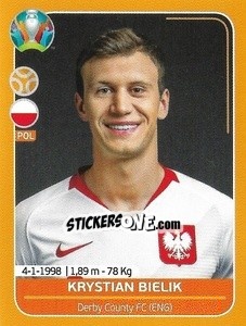 Sticker Krystian Bielik - UEFA Euro 2020 Preview. 528 stickers version n. POL22 - Panini