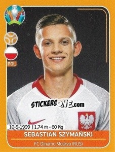 Sticker Sebastian Szymański - UEFA Euro 2020 Preview. 528 stickers version - Panini