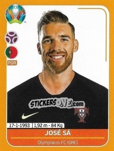 Sticker José Sá - UEFA Euro 2020 Preview. 528 stickers version - Panini