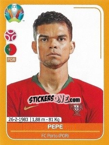 Sticker Pepe - UEFA Euro 2020 Preview. 528 stickers version n. POR11 - Panini