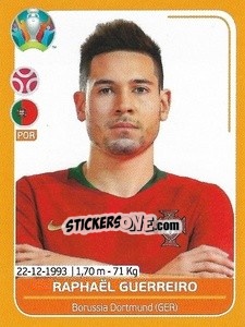 Sticker Raphaël Guerreiro - UEFA Euro 2020 Preview. 528 stickers version n. POR12 - Panini