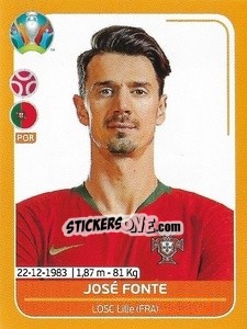Sticker José Fonte - UEFA Euro 2020 Preview. 528 stickers version n. POR14 - Panini