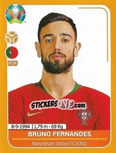 Sticker Bruno Fernandes - UEFA Euro 2020 Preview. 528 stickers version - Panini