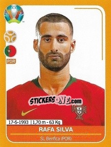 Sticker Rafa Silva - UEFA Euro 2020 Preview. 528 stickers version n. POR22 - Panini