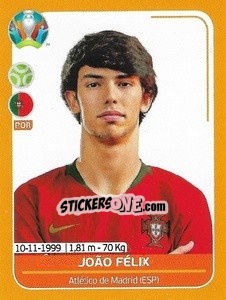 Sticker João Félix - UEFA Euro 2020 Preview. 528 stickers version - Panini
