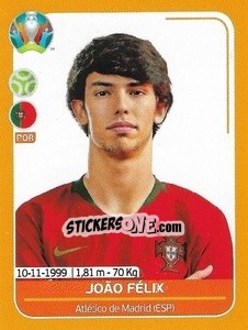 Sticker João Félix - UEFA Euro 2020 Preview. 528 stickers version n. POR24 - Panini