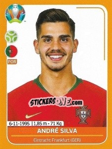 Sticker André Silva - UEFA Euro 2020 Preview. 528 stickers version n. POR25 - Panini