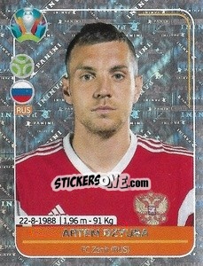 Sticker Artem Dzyuba - UEFA Euro 2020 Preview. 528 stickers version - Panini