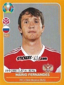 Sticker Mário Fernandes - UEFA Euro 2020 Preview. 528 stickers version n. RUS9 - Panini