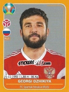 Sticker Georgi Dzhikiya - UEFA Euro 2020 Preview. 528 stickers version - Panini