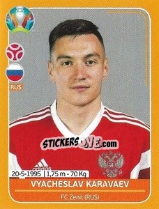 Figurina Vyacheslav Karavaev - UEFA Euro 2020 Preview. 528 stickers version - Panini