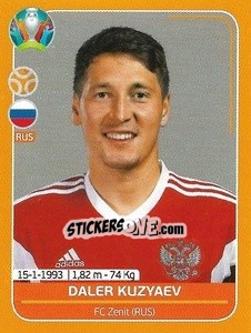 Sticker Daler Kuzyaev - UEFA Euro 2020 Preview. 528 stickers version n. RUS18 - Panini
