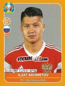 Sticker Ilzat Akhmetov - UEFA Euro 2020 Preview. 528 stickers version n. RUS20 - Panini