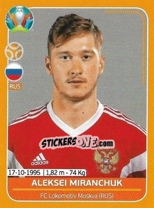 Sticker Aleksei Miranchuk - UEFA Euro 2020 Preview. 528 stickers version - Panini